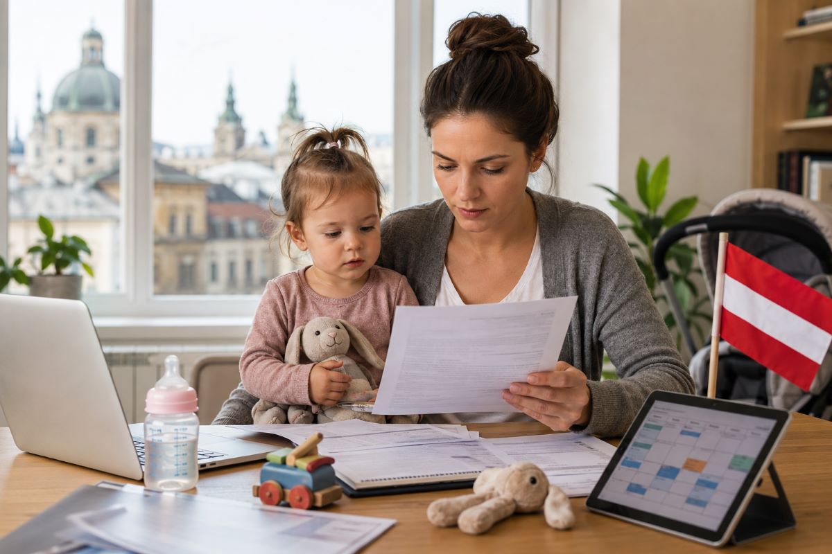 Kinderbeihilfe und Familienbeihilfe in Österreich - worauf achten? - Tipps (KI, Symbolbild)