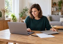 Widerruf-Vertragsentscheidung am Laptop